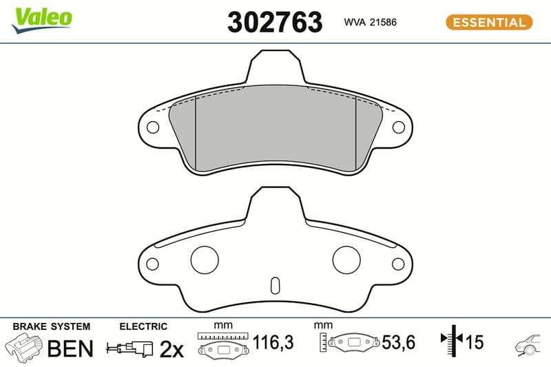 set placute frana,frana disc VALEO 302763