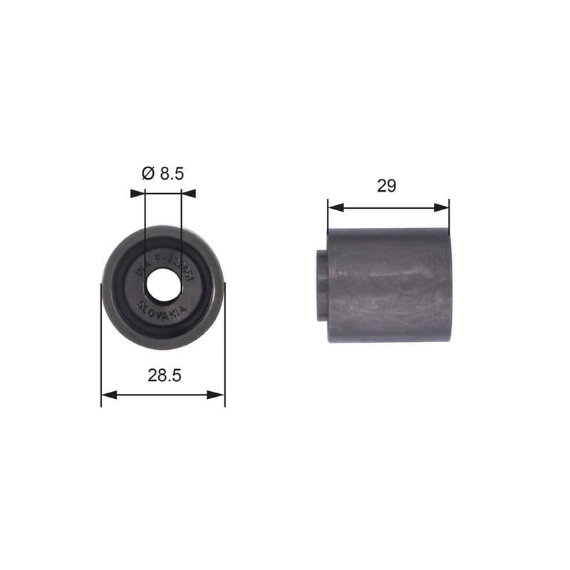Rola ghidare/conducere, curea distributie GATES PowerGrip™ T42045