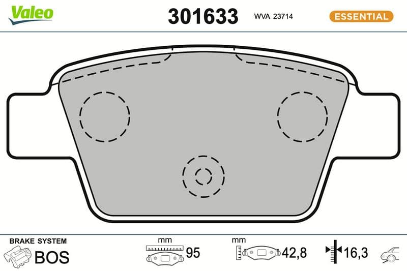 set placute frana,frana disc VALEO FIRST 301633