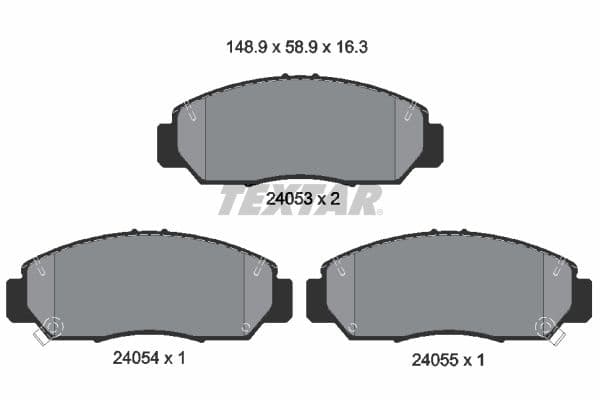 set placute frana,frana disc TEXTAR 2405301