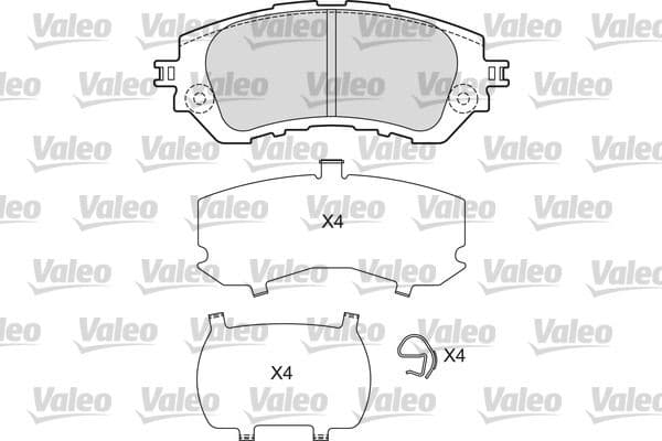 set placute frana,frana disc VALEO 601668