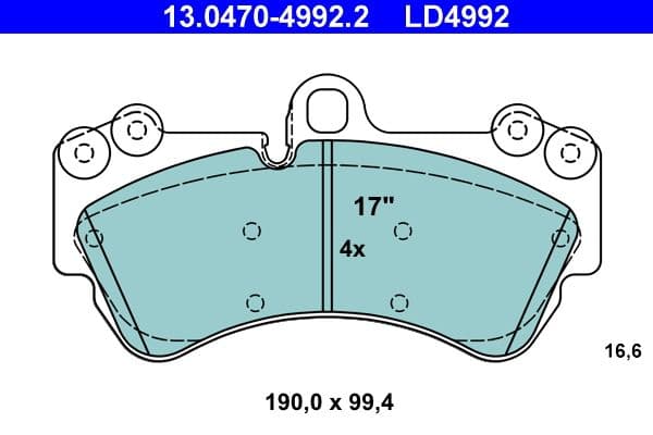 set placute frana,frana disc ATE Ceramic 13.0470-4992.2