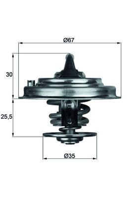 termostat,lichid racire MAHLE BEHR TX 30 92D