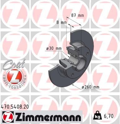Disc frana ZIMMERMANN COAT Z 470.5408.20