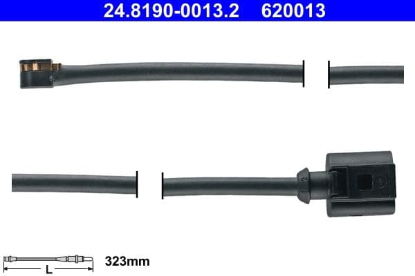 senzor de avertizare,uzura placute de frana ATE 24.8190-0013.2