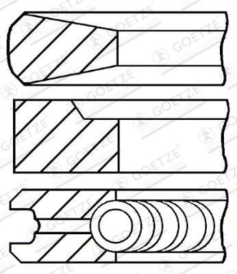 Set segmenti piston GOETZE ENGINE 08-337500-00