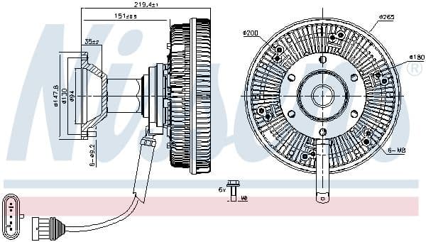 Cupla, ventilator radiator NISSENS 86242