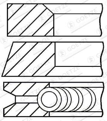 Set segmenti piston GOETZE ENGINE 08-336600-00