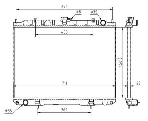 Radiator, racire motor MTR 13054715