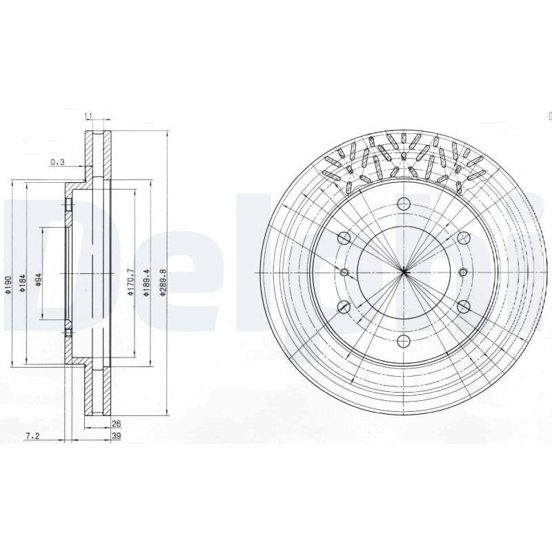 Disc frana DELPHI BG3812
