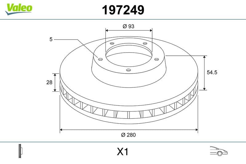 Disc frana VALEO 197249