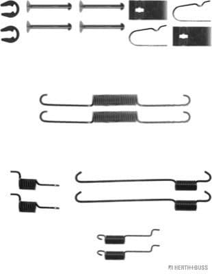 Set accesorii, sabot de frana HERTH+BUSS JAKOPARTS J3566002
