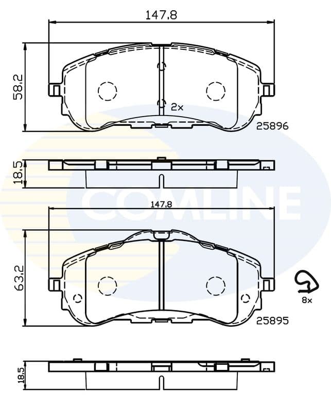 set placute frana,frana disc COMLINE CBP32232