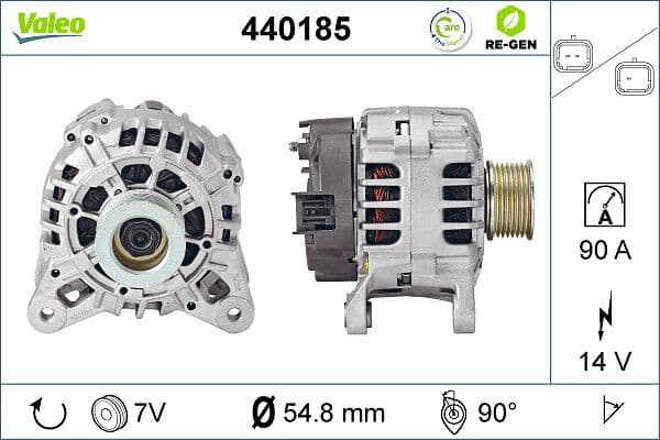 Generator / Alternator VALEO RE-GEN REMANUFACTURED 440185