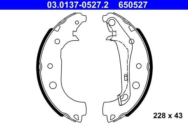 Set saboti frana ATE 03.0137-0527.2