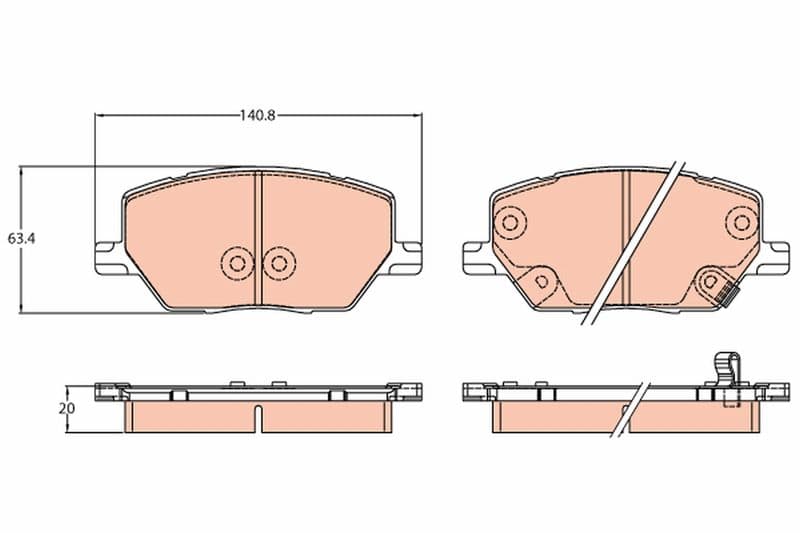 set placute frana,frana disc TRW GDB3629