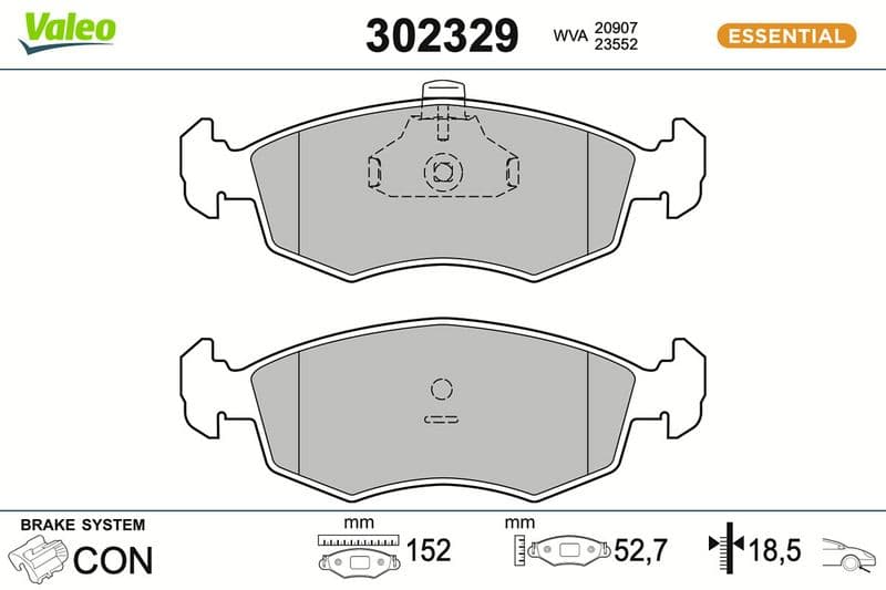 set placute frana,frana disc VALEO 302329