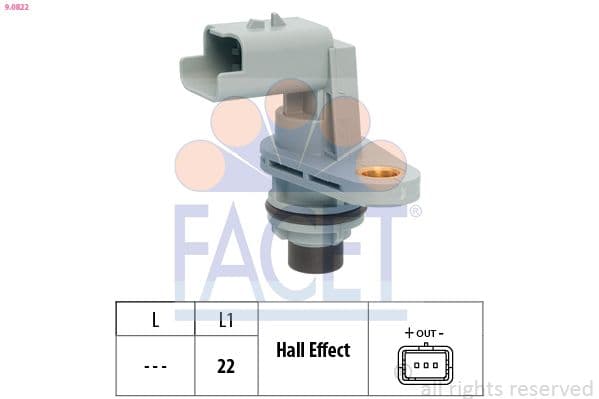 Senzor, turație motor FACET Made in Italy - OE Equivalent 9.0822