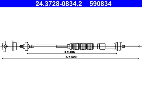 Cablu ambreiaj ATE 24.3728-0834.2