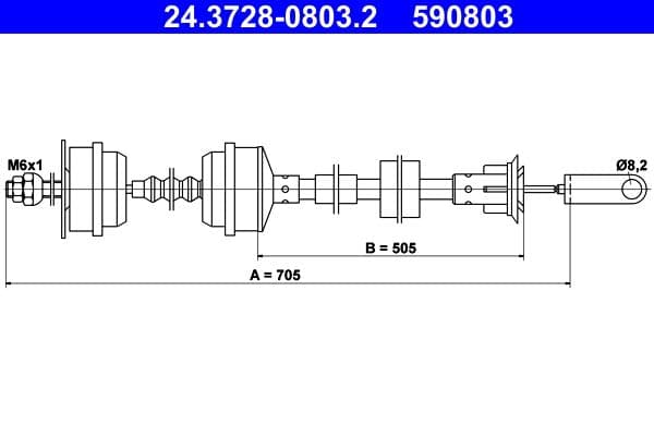 Cablu ambreiaj ATE 24.3728-0803.2