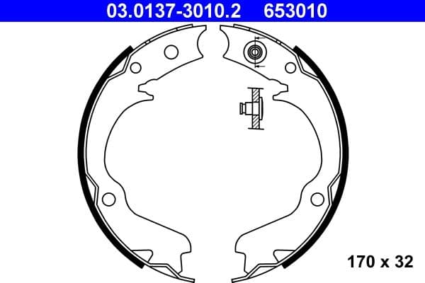 Set saboti frana, frana de mana ATE 03.0137-3010.2