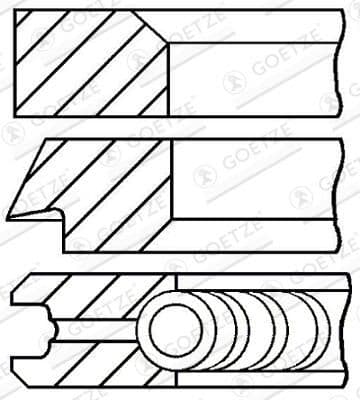 Set segmenti piston GOETZE ENGINE 08-437000-00