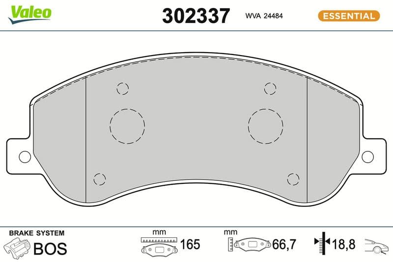 set placute frana,frana disc VALEO ESSENTIAL 302337