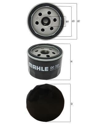 Filtru ulei MAHLE OC 727