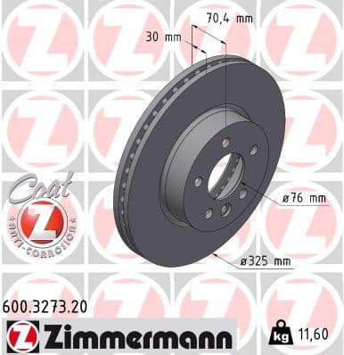 Disc frana ZIMMERMANN COAT Z 600.3273.20