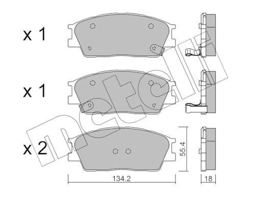 set placute frana,frana disc METELLI 22-1374-0