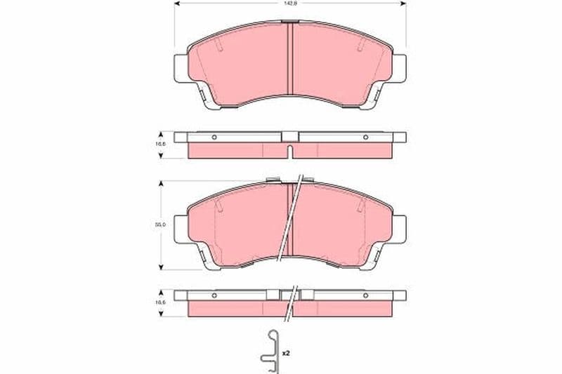 set placute frana,frana disc TRW GDB3321