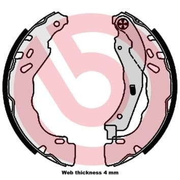 Set saboti frana BREMBO ESSENTIAL LINE S 61 544