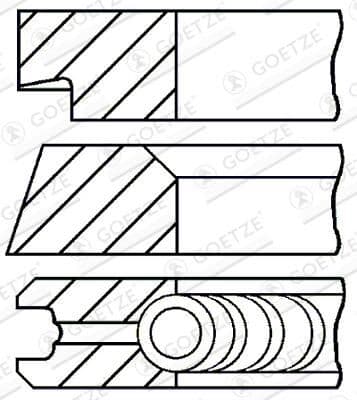 Set segmenti piston GOETZE ENGINE 08-145400-00