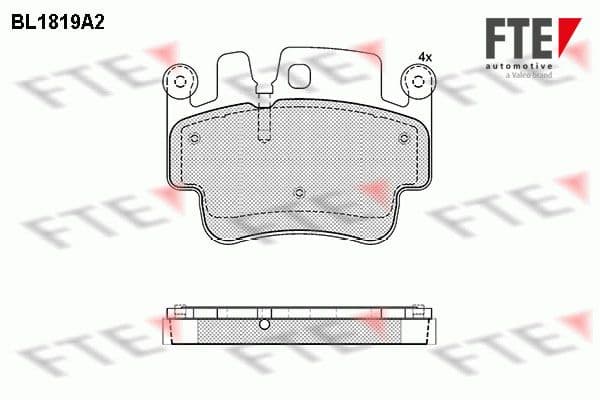 set placute frana,frana disc FTE 9010397