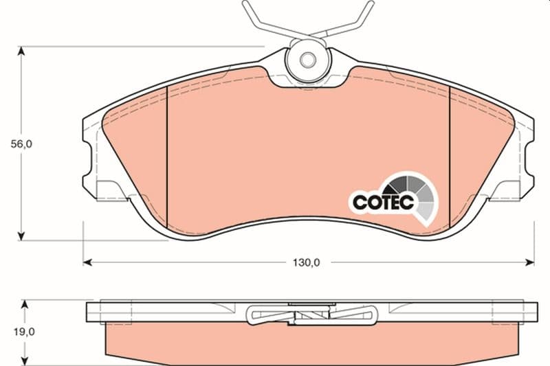 set placute frana,frana disc TRW COTEC GDB1295