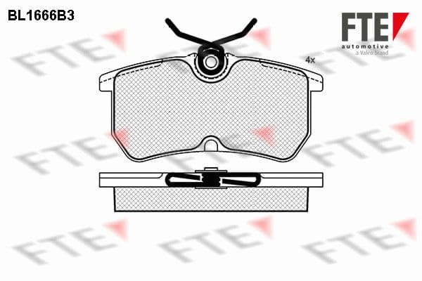 set placute frana,frana disc FTE 9010279