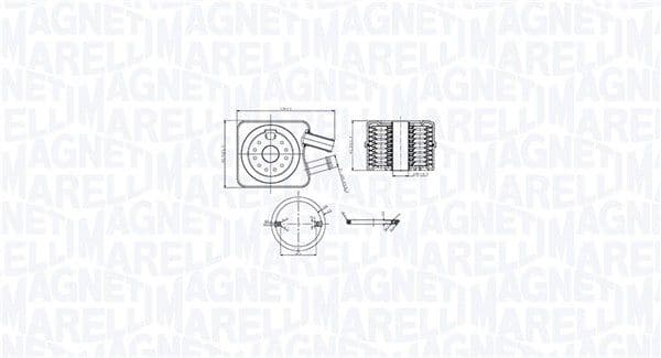 Radiator ulei, ulei motor MAGNETI MARELLI 350300003200