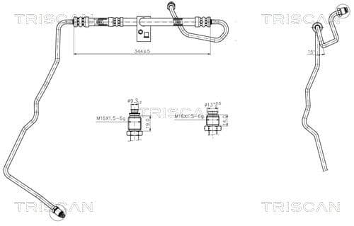 Furtun hidraulic, sistem de directie TRISCAN 8516 13001