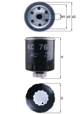 filtru combustibil MAHLE KC 76