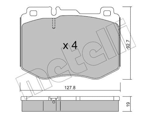 set placute frana,frana disc METELLI 22-1019-0
