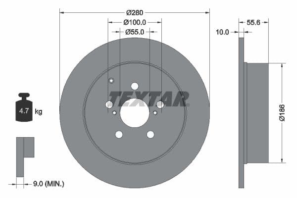 Disc frana TEXTAR PRO 92135703