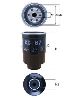 filtru combustibil KNECHT KC 67
