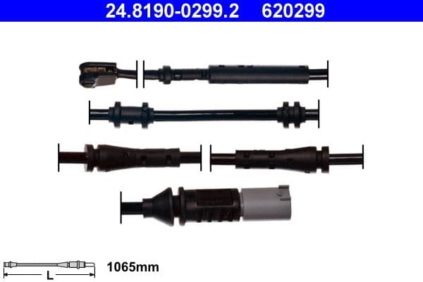 senzor de avertizare,uzura placute de frana ATE 24.8190-0299.2