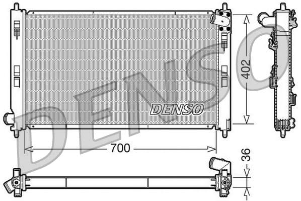 Radiator, racire motor DENSO DRM45029