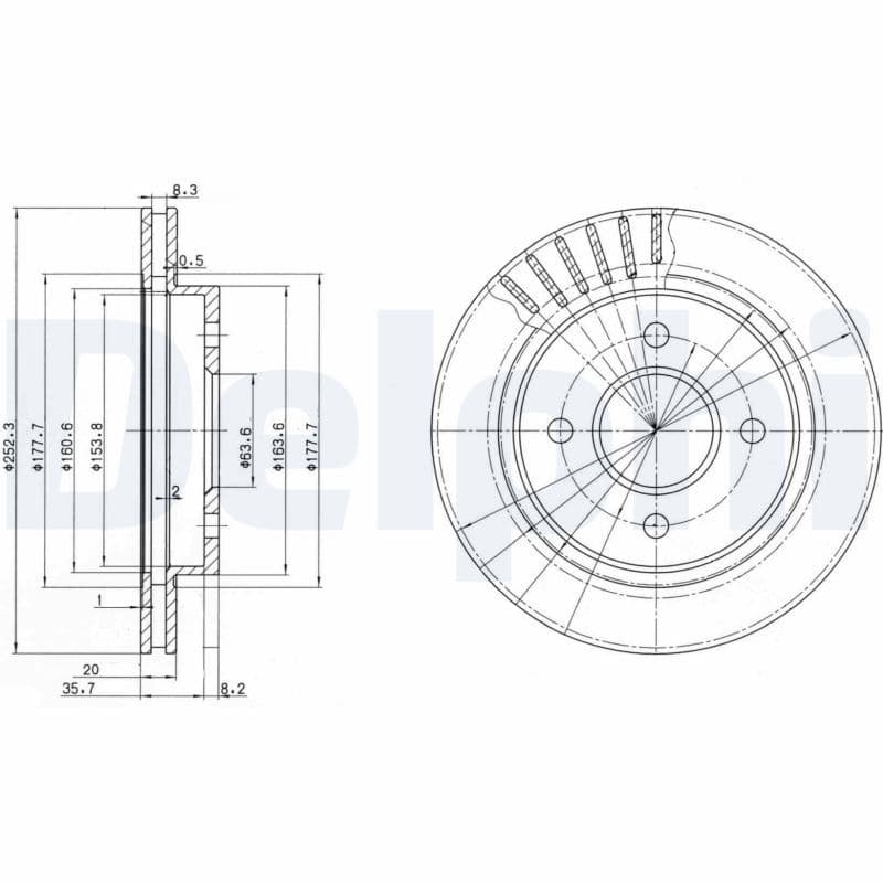 Disc frana DELPHI BG2700