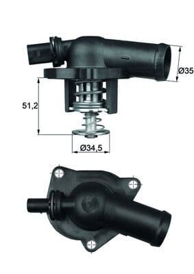 termostat,lichid racire MAHLE BEHR TI 17 109