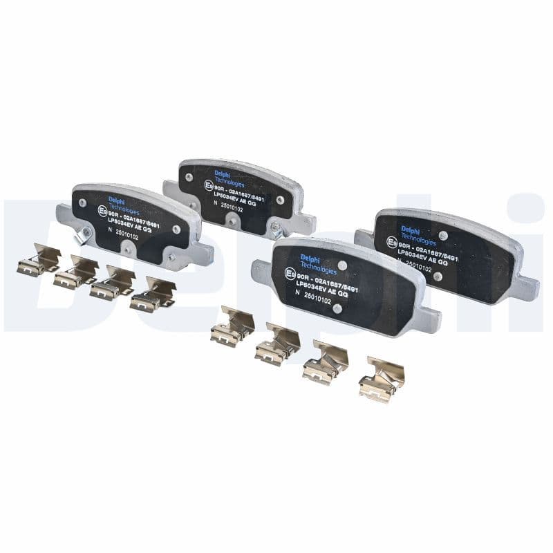 set placute frana,frana disc DELPHI LP5034EV