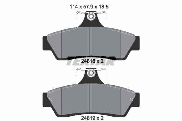 set placute frana,frana disc TEXTAR 2481801