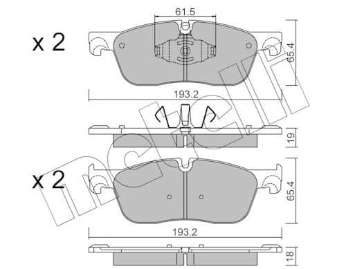 set placute frana,frana disc METELLI 22-1123-0