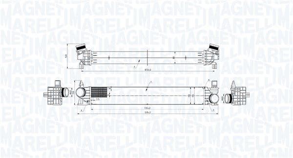 Intercooler, compresor MAGNETI MARELLI 351319206220